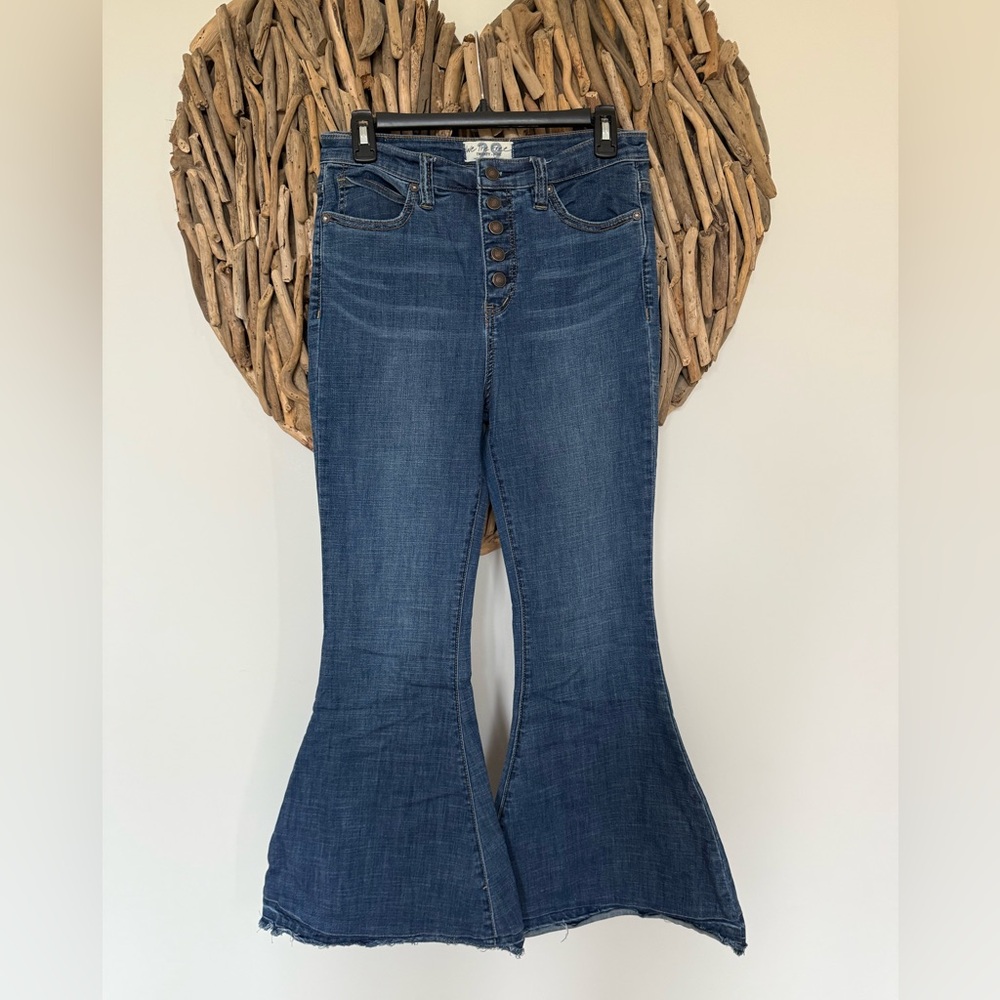We The Free Dark Blue Flare Jeans